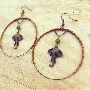 Brass Ganesh Hoops